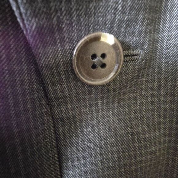 John Varvatos USA Blazer/Sport Coat Gray Black Wool 44L 2 Button as is - Picture 8 of 8